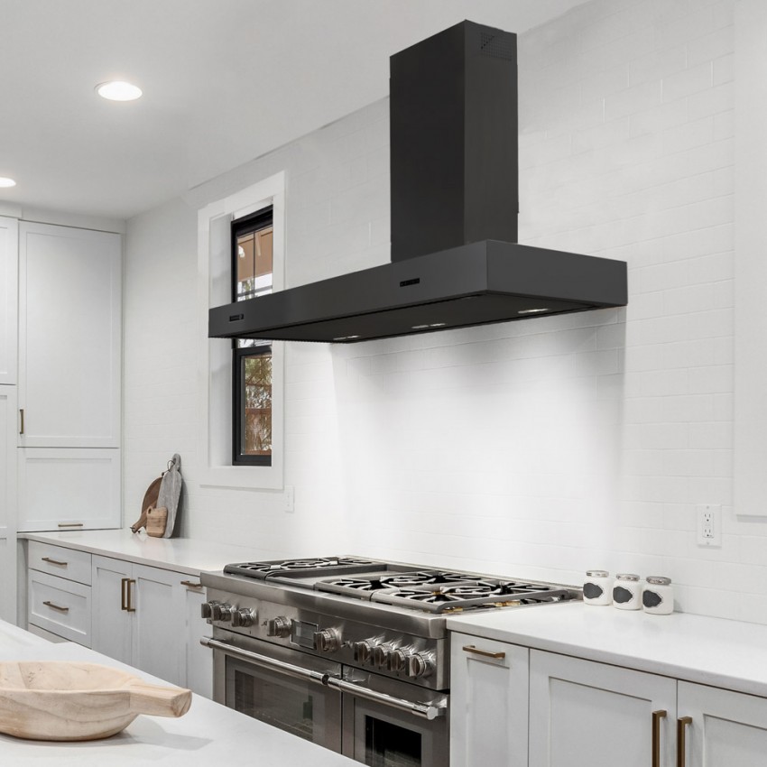 Black deals chimney hood